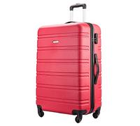 FLYMAX 24" Medium Suitcase Lightweight Luggage 4 Wheel Spinner Travel Case Trolley ABS Hold Check in