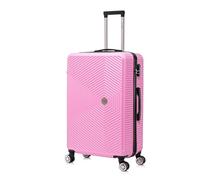 FLYMAX 24" Medium Suitcase Super Lightweight 4 Wheel Spinner Hard Shell ABS Luggage Hold Check in Travel Case Pink 67L