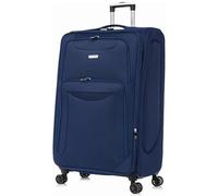 FLYMAX 24" Medium Super Lightweight 4 Wheel Suitcase Luggage Expandable with Wheels Navy