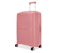 FLYMAX 29" Large Suitcase 4 Wheel Lightweight Luggage Hard Shell Travel Case Hold Check in Fits 23kg - 27kg + 3 Digit Lock Suitcase Large + Telescopic Handle 100 Litre Capacity Rose Gold