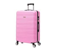 FLYMAX 29" Large Suitcases on 4 Wheels Lightweight Hard Shell Luggage Durable Check in Hold Luggage Built-in 3 Digit Combination Pink 100L