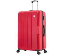 FLYMAX 29" Large Suitcases on 4 Wheels Lightweight Hard Shell Luggage Durable Check in Hold Luggage Built-in 3 Digit Combination Red 100 Litre