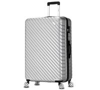 FLYMAX 32" Extra Large Suitcase 4 Wheel Lightweight Suitcases Luggage Hard Shell ABS Travel Case Hold Check in Fits 23kg - 35kg + 3 Digit Lock + 1 Year Warranty 125 Litre Capacity