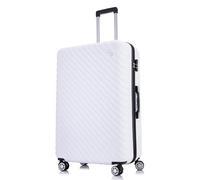 FLYMAX 32" Extra Large Suitcase 4 Wheel Lightweight Suitcases Luggage Hard Shell ABS Travel Case Hold Check in Fits 23kg - 35kg + 3 Digit Lock + 1 Year Warranty 125 Litre Capacity