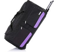Flymax 36" XL Extra Large Suitcase Lightweight Wheeled Duffle Bag Holdall Check in Luggage Travel Bag 3.45kg 151L Red