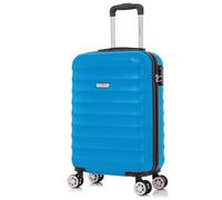 FLYMAX 55x35x20 4 Wheel Super Lightweight Cabin Luggage Suitcase Hand Carry on Case Flight Travel Bags Approved On Board Fits Easyjet Ryanair Jet 2 2.5kg Royal 35L