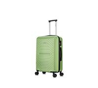 FLYMAX 55x35x20 4 Wheel Super Lightweight Cabin Luggage Suitcase Hand Carry on Flight Travel Bags Approved On Board Fits Flybe Easyjet Ryanair Jet 2 35 Liter Lime Green