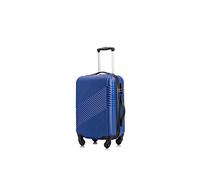 Flymax 55x35x20 4 Wheel Super Lightweight Cabin Luggage Suitcase Hand Carry on Flight Travel Bags Approved On Board Fits Flybe Easyjet Ryanair Jet 2 BA Navy