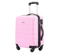Flymax 55x35x20 Cabin Case Super Lightweight Abs Hard Shell Travel Carry on Board Cabin Bag Approved Hand Luggage with 4 Wheels Fits Easyjet, Ryanair, British Airways & Jet 2 56x45x25