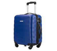 Flymax 55x35x20 Cabin Case Super Lightweight Abs Hard Shell Travel Carry on Board Cabin Bag Approved Hand Luggage with 4 Wheels Fits Easyjet, Ryanair, British Airways & Jet 2 56x45x25