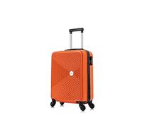 Flymax 55x40x20 4 Wheel Super Lightweight Cabin Luggage Suitcase Hand Carry on Flight Travel Bags Approved On Board Fits Easyjet Ryanair Jet 2 BA Orange