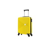 Flymax 55x40x20 4 Wheel Super Lightweight Cabin Luggage Suitcase Hand Carry on Flight Travel Bags Approved On Board Fits Easyjet Ryanair Jet 2 BA Yellow
