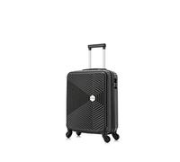 Flymax 55x40x20 4 Wheel Super Lightweight Cabin Luggage Suitcase Hand Carry on Flight Travel Bags Approved On Board Fits Easyjet Ryanair Jet 2 BA Black