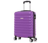 FLYMAX 55x40x20 Ryanair Cabin Bag Hand Luggage Lightweight Suitcase Approved Carry on Luggage Case 2.5KG 40L Purple