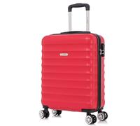 FLYMAX 55x40x20 Ryanair Cabin Bag Hand Luggage Lightweight Suitcase Approved Carry on Luggage Case 2.5KG 40L RED