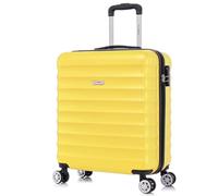 FLYMAX 56x45x25 Easyjet Cabin Bag Hand Luggage Approved Cabin Case Carry on Lightweight Suitcase Also Approved for BA Jet 2 57L 2.8kg Yellow