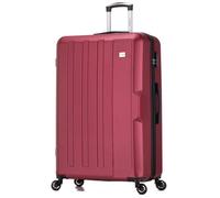 FLYMAX XL 32" Extra Large 4 Wheel Suitcases Spinner Lightweight Luggage ABS Travel Cases 125 Litre Red Wine