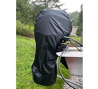 FLYMEI Boat Motor Covers, Full Outboard Motor Cover with 420D Heavy Duty Oxford Fabric Extra PVC Coating, Water Resistant Outboard Engine Covers Fit for Motor 60-100 HP