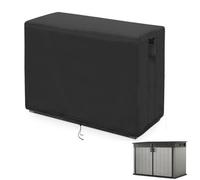 Flymer Garden Storage Box Cover Waterproof, Outdoor Shed Cover for Keter Store It Out Double Door, 420D Heavy Duty Outside Storage Cabinet Covers with Air Vents, 193 x 112 x 135 cm