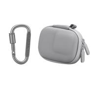 Flymile Carrying Case for DJI Osmo Action 5 Pro/4/3, Small Storage Bag for GoPro, PU Hard Travel Protector Case for Insta360 Ace/Ace Pro/2 with Wrist Strap & Carabiner Protective Accessories(Grey)