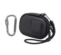 Flymile Carrying Case for DJI Osmo Action 5 Pro/4/3, Small Storage Bag for GoPro, PU Hard Travel Protector Case for Insta360 Ace/Ace Pro/2 with Wrist Strap & Carabiner Protective Accessories(Black)