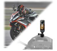 Flymile Motorcycle Windshield Clip Mount for Insta360 X5/X4/X3, Motorbike Windscreen Aluminum Metal Clamp Quick Release for GoPro Hero, for DJI Osmo Action 5/4/3/Pocket 3/360 Camera Accessories