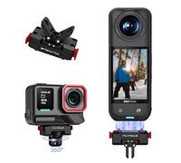 Flymile X5 Magnetic Quick Release Base for Insta360, 360° Horizontal Rotation Aluminum Mount for Insta 360 Ace Pro 2/Ace Pro/X4 Air/X6, with 1/4”Screw & Go Pro Adapter Tripod Accessories(Not for X4)