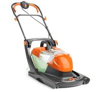Flymo Glider Compact 330AX Electric Hover Collect Lawn Mower - 1700W, 33cm Cutting Width, 22L Grass Box with Vision Window, Foldable Handles , Orange