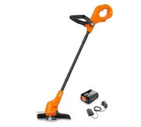 Flymo 18V SimpliTrim 250 Cordless Grass Trimmer - Lightweight & Easy-to-Use for Precise Lawn Edging - Battery & Charger Included, Orange