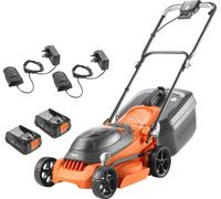 Flymo 36V EasiStore 340R Cordless Lawnmower Kit - x2 18V Power For All Battery and Charger included, 34cm Cutting Width, Striped Lawn Finish, Close Edge Cutting, 35L Grass Box, Lightweight