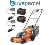 Flymo 36V EasiStore 380R Cordless Lawnmower Mower 38cm Twin 18v Bosch 2 x Batts