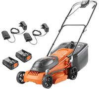 Flymo 36V EasiStore 380R Cordless Lawnmower Kit - x2 18V Power For All Battery and Charger included, 38cm Cutting Width, Striped Lawn Finish, Close Edge Cutting, 45L Grass Box, Lightweight