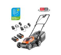Flymo ULTRASTORE 340R P4A 36v Cordless Rotary Lawnmower 340mm 2 x 2.5ah Li-ion Charger