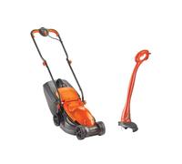 Flymo Chevron 32 Lawnmower + Mini Trim keep borders and edges tidy.