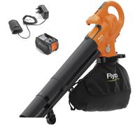 FLYMO EasiBlowVac 4.0 Cordless Garden Vacuum & Leaf Blower - Orange & Black