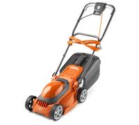 Flymo EasiStore 300R Electric Rotary Lawn Mower - 30 cm Cutting Width, 30 Litre Grass Box, Close Edge Cutting, Rear Roller, Manual Height Adjust, Spac