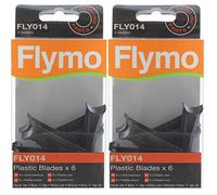 Flymo Genuine Hover Vac Lawnmower Blade Plastic Cutter (Pack of 12, FLY014)