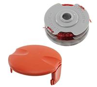 Flymo Genuine Strimmer Head Trimmer Spool Cover Cap + Double Auto Feed Line (Fits Revolution 2000 2300 2500)