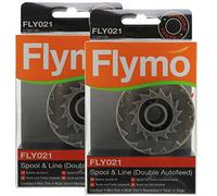 Flymo Genuine Twist 'n' Edge Strimmer Spool & Line Double Autofeed (Pack of 2, FLY021)