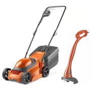 Flymo SimpliMow 300 30cm Corded Electric Lawnmower & MiniTrim Walk behind lawn mower Orange
