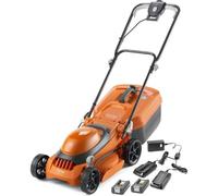 Flymo SimpliStore 340 Li Battery Lawnmower Kit in Orange | Size: Small Flymo Orange S