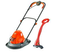 Flymo TurboLite Hover Mower and MiniTrim Grass Trimmer - 1400 W, 25 cm Cutting Width, Ambidextrous Handles, Folds Flat