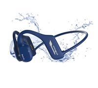 flymory Swimming Headphones Bluetooth5.2, Bone Conduction Headphones Swimming IP68 Waterproof, Open Ear Sports Earphones with 8G Memory, Underwater Wireless Headset for Workout Hiking Cycling Blue