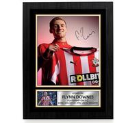 Flynn Downes Southampton F.C. Poster Print - Signed Autograph Style Football Wall Art - Framed or Unframed - Gift for Fans, A3 Poster + Silver Frame