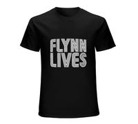 Flynn Lives Retro Movie Funny User Program Men's Black T-Shirt Unisex Tee Shirt XL