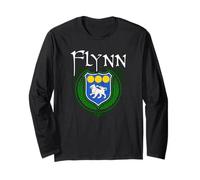 Flynn Surname Irish Clan Tartan Badge Ireland Long Sleeve T-Shirt