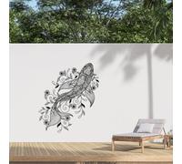 flyoak Metal Wall Art, Fish Mandala Asian Decor, Garden Hanging, Modern Art Sculpture Home Decor, Metal Wall Artwork Decoration for Living Room,Bedroom Hallway and Stairs Nature Home (B