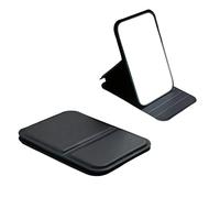 flyorigin Rugged Tactical Travel Mirror | Compact Foldable Grooming Kit for Men | Pocket-Sized Portable with Stand | Heavy-Duty Handheld & Tabletop Mirror for On-The-Go Guys