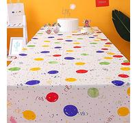 flyorigin Table Cover Tablecloth, Ideal for Birthday Parties, Carnival, Baby Showers, Theme Party, SPA party, Disposable, Rectangle, waterproof Plastic Table Cloth 137 * 274cm