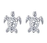 Flyow 925 Sterling Silver Hypoallergenic Cute Animal Turtle/Rabbit Stud Earrings for Women Girls (Turtle)